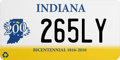 IN license plate 265LY