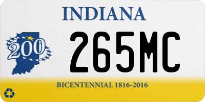 IN license plate 265MC