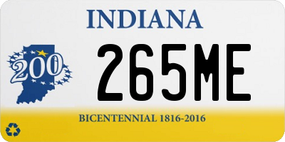 IN license plate 265ME