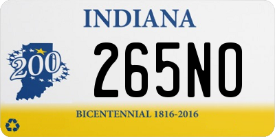 IN license plate 265NO