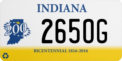 IN license plate 265OG