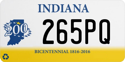 IN license plate 265PQ