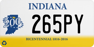 IN license plate 265PY