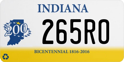 IN license plate 265RO