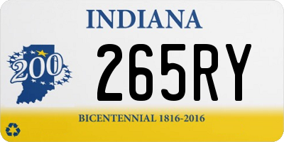 IN license plate 265RY