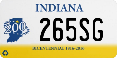 IN license plate 265SG