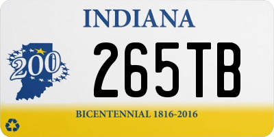 IN license plate 265TB