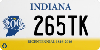 IN license plate 265TK