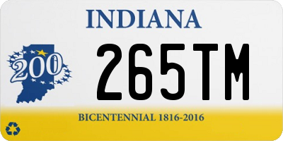 IN license plate 265TM