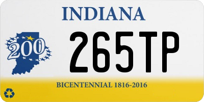 IN license plate 265TP