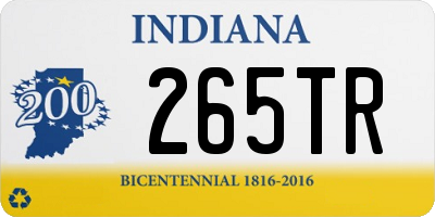 IN license plate 265TR