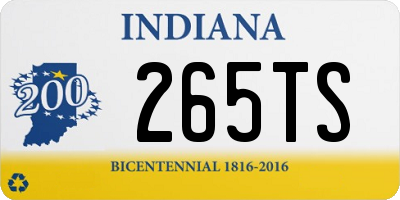 IN license plate 265TS