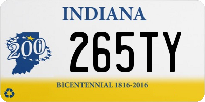 IN license plate 265TY