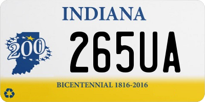 IN license plate 265UA