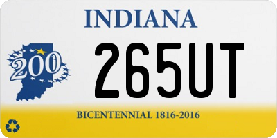 IN license plate 265UT