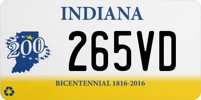 IN license plate 265VD