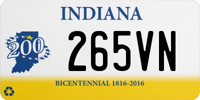 IN license plate 265VN