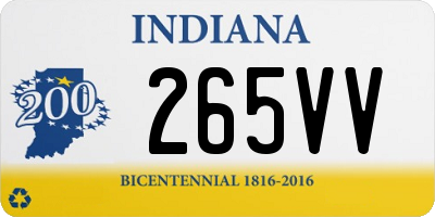 IN license plate 265VV