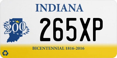 IN license plate 265XP