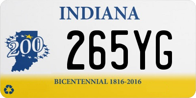 IN license plate 265YG