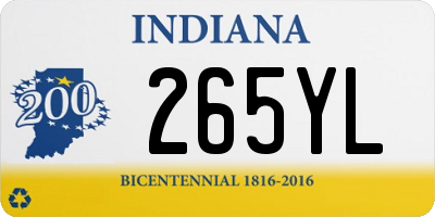 IN license plate 265YL