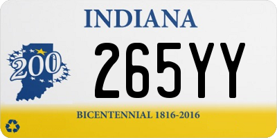 IN license plate 265YY