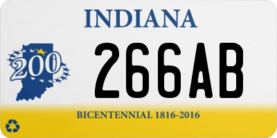 IN license plate 266AB