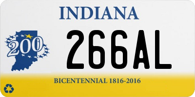 IN license plate 266AL