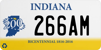 IN license plate 266AM