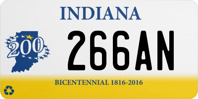 IN license plate 266AN