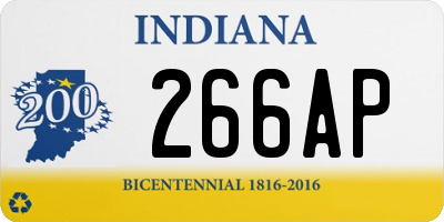 IN license plate 266AP