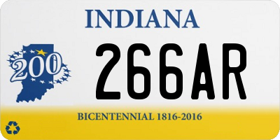 IN license plate 266AR