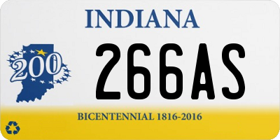 IN license plate 266AS