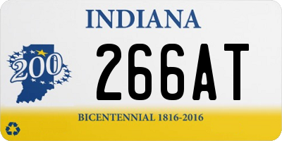 IN license plate 266AT