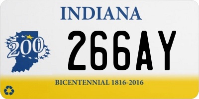 IN license plate 266AY
