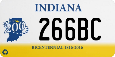 IN license plate 266BC