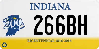 IN license plate 266BH