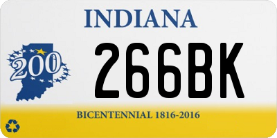 IN license plate 266BK