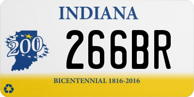 IN license plate 266BR