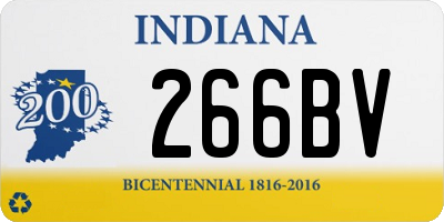 IN license plate 266BV