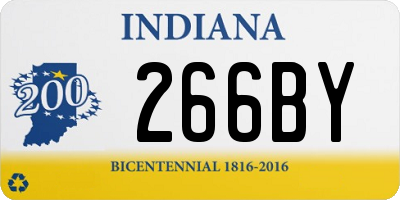 IN license plate 266BY