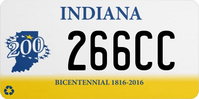 IN license plate 266CC