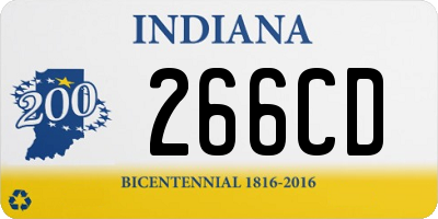 IN license plate 266CD