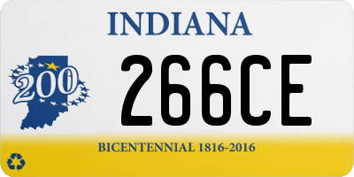 IN license plate 266CE