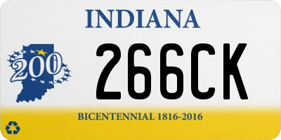 IN license plate 266CK