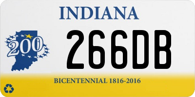 IN license plate 266DB