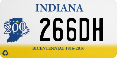 IN license plate 266DH