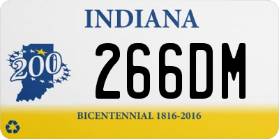 IN license plate 266DM