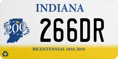 IN license plate 266DR