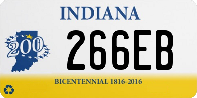 IN license plate 266EB